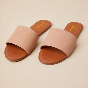 NEW never worn LuLus Addison Natural Slide Sandals